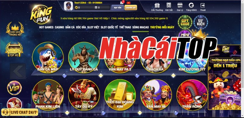 Sòng chơi slot Macao cổng game bài đổi thưởng Kingfun