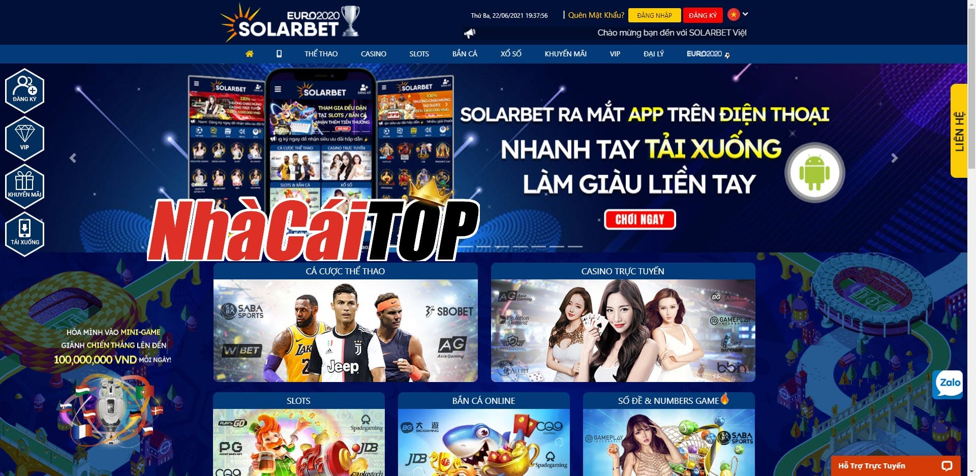 Solarbet - Nhà cái casino trực tuyến Việt Nam mới nổi 2021